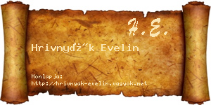 Hrivnyák Evelin névjegykártya