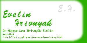 evelin hrivnyak business card